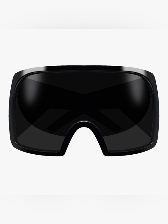 Accessories - Oversized Wrap Around Shield Sunglasses w. Curved Lens